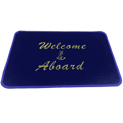 Marine Paspas Royal Blue Welcome Aboard 60 x 40 cm