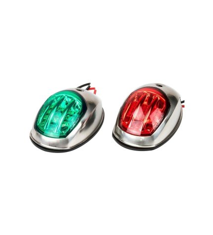 Seyir Feneri Iskele+sancak Takım Led 12v, Krom Kapaklı